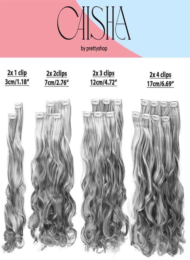 CAISHA XXL 18" 8 Pieces Set Clip In Extensions Hair Extension Hairpiece Voluminous Wavy Dark Blonde Mix CES14a-1 - Image 3