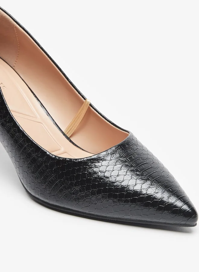 سيليست Women's Animal Textured Slip-On Pumps with Stiletto Heels