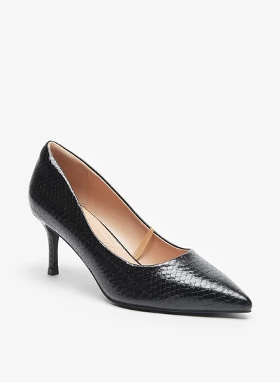 Celeste Women's Animal Textured Slip-On Pumps with Stiletto Heels