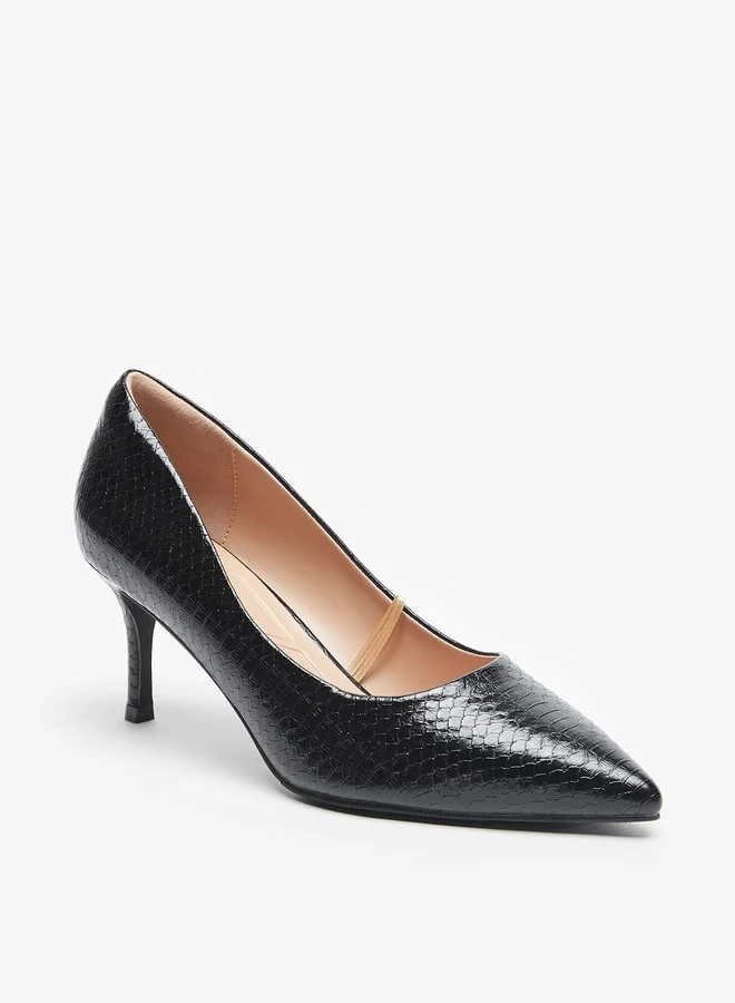 سيليست Women's Animal Textured Slip-On Pumps with Stiletto Heels