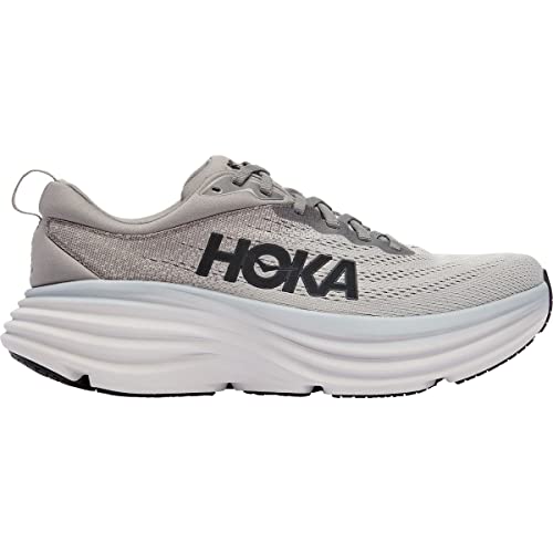 Hoka Men's Bondi 8 Sneaker, Sharkskin/Harbor Mist, 9 - Image 3