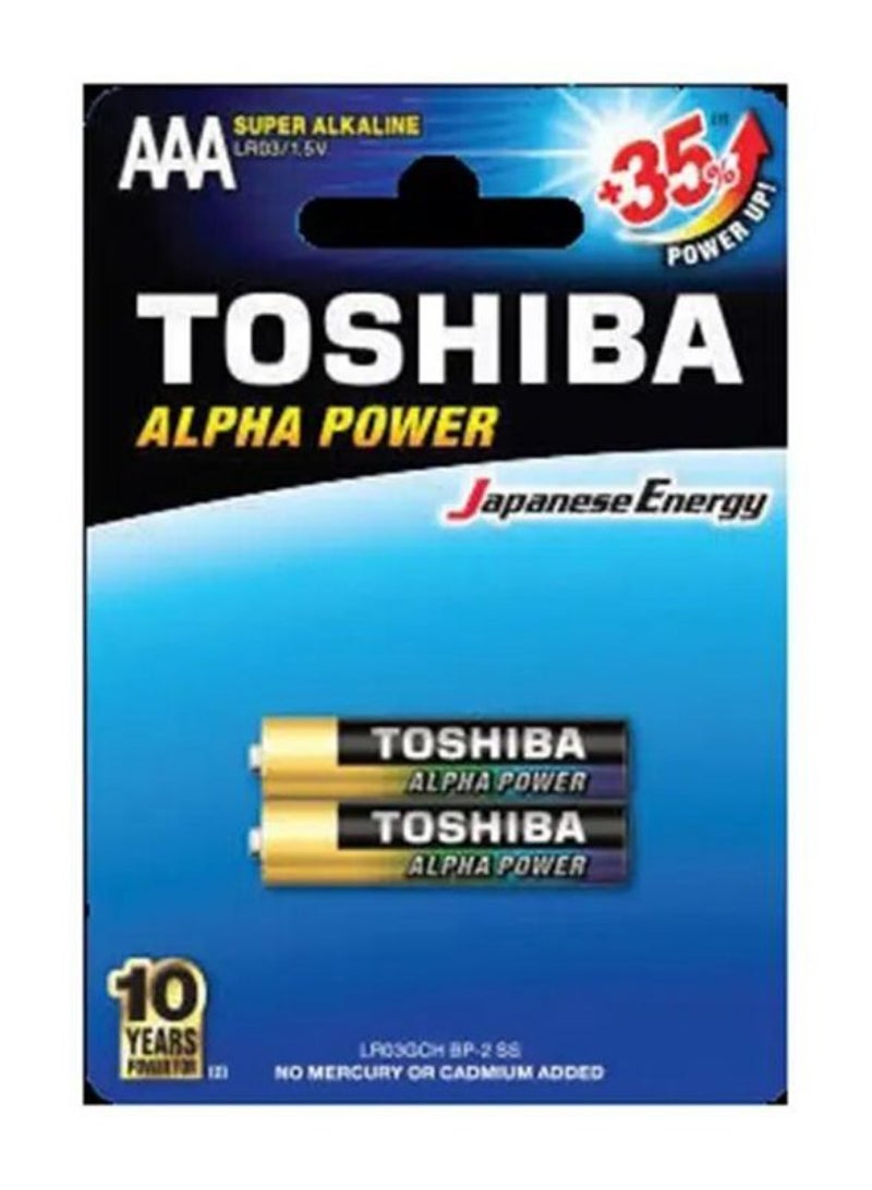 Toshiba AAA Alpha Power Batteries 2pcs 258431