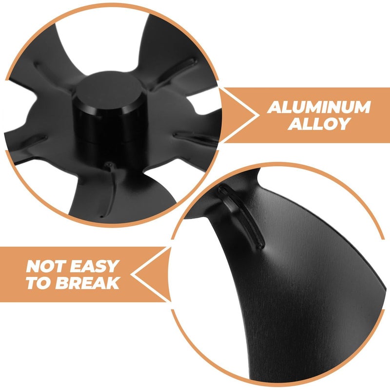 5 Blade 125mm Diameter Aluminum Alloy Stove Fan Replacement For Wood Burning Fireplaces - Image 4