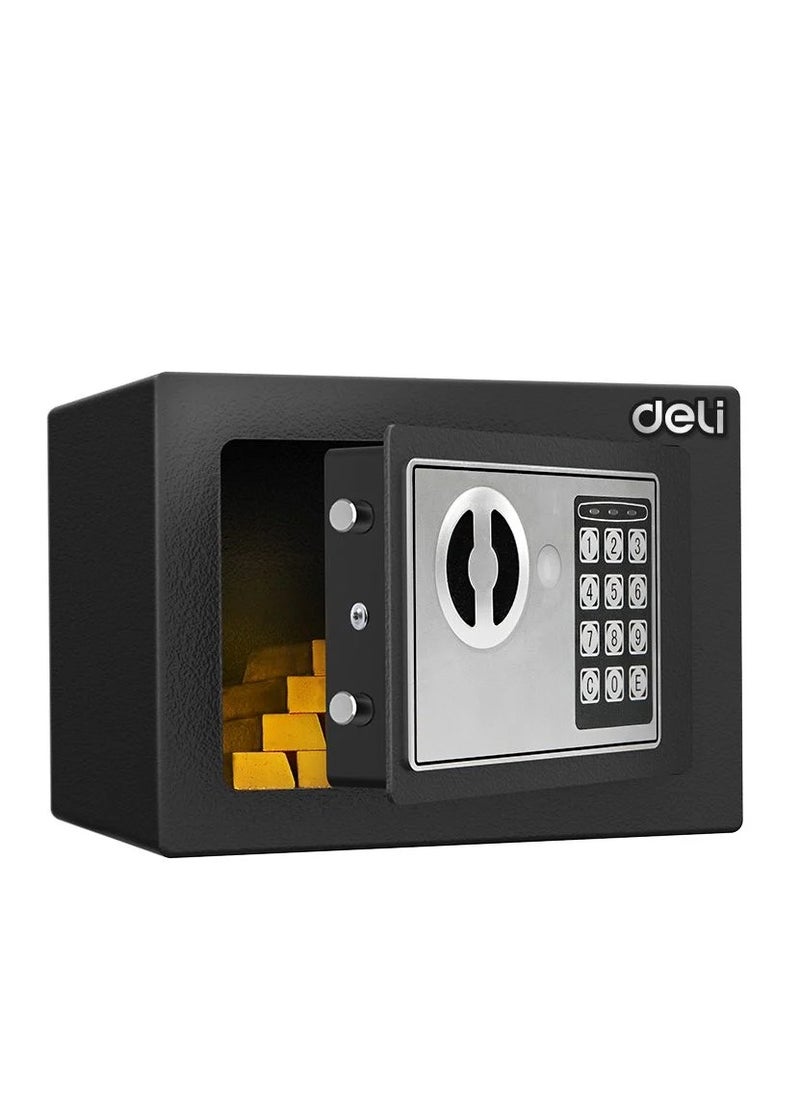 Deli Metal Digital Safe 21x18x10.3 cm-Black 