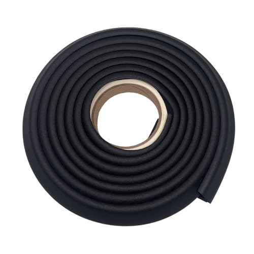 Cardinal Gates EC Edge Cushion for Baby Proofing - Edge Corner Protector Soft Foam Strip for Baby Safety – Guard Against Child Injury on Desk, Table, Bed - 12 Feet of Padding - Made in USA – Black - Image 1