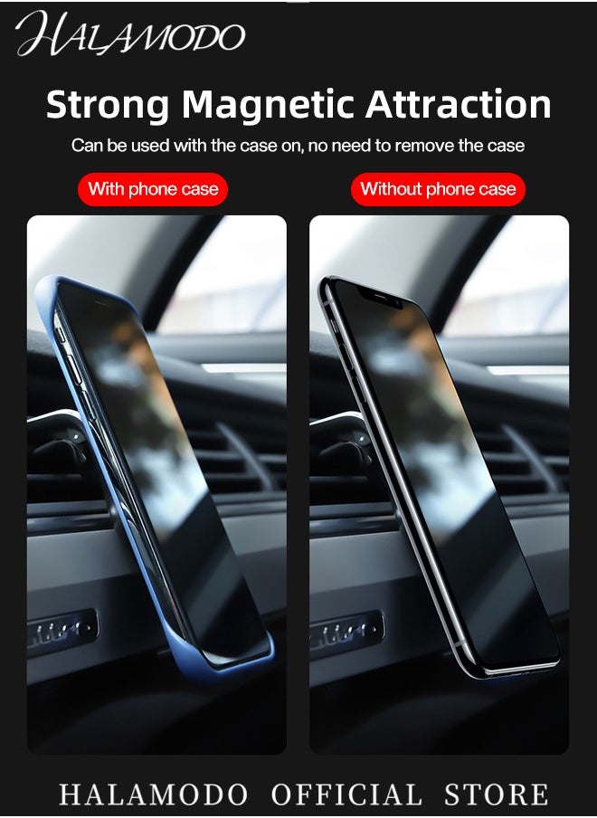 HALAMODO Phone Car Mount Air Vent Phone Car Mount with Extra Universal Metal Plates Vehicle Cellphone Holder with Strong Magnetic Suitable for Any Smartphone  - Image 4