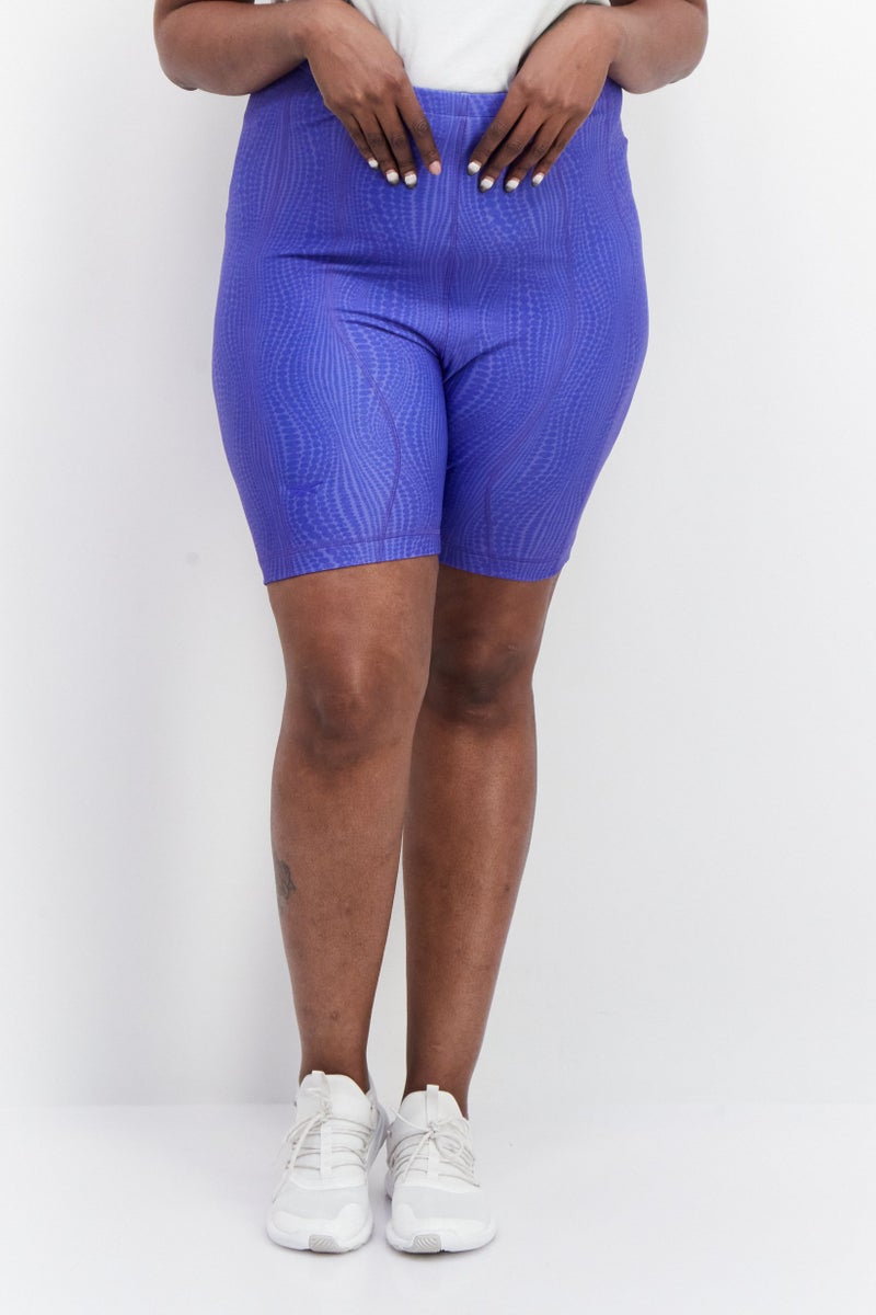 Reebok Women Plus Size Training Shorts, Purple  - Image 1