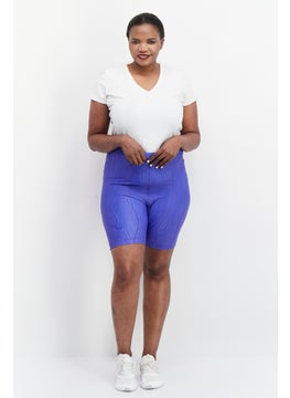 Reebok Women Plus Size Training Shorts, Purple  - Image 4