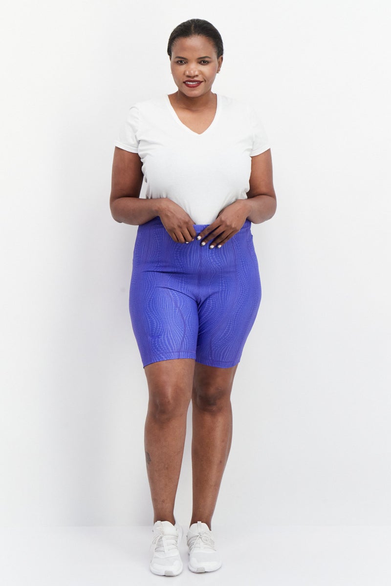 Reebok Women Plus Size Training Shorts, Purple  - Image 4