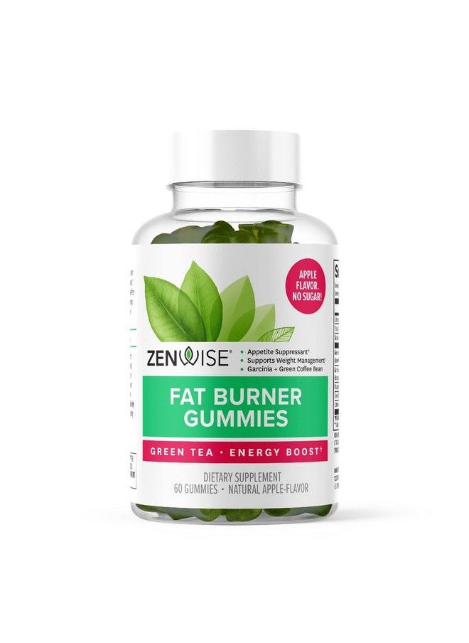 Zenwise Health - Zenwise Fat Burner Gummies Appetite Suppressant For Weight Loss With Green Tea Extract And Garcinia Cambogia For Metabolism Plus Green Coffee Bean And Raspberry Ketone 60 Count Apple Gummies - Image 1
