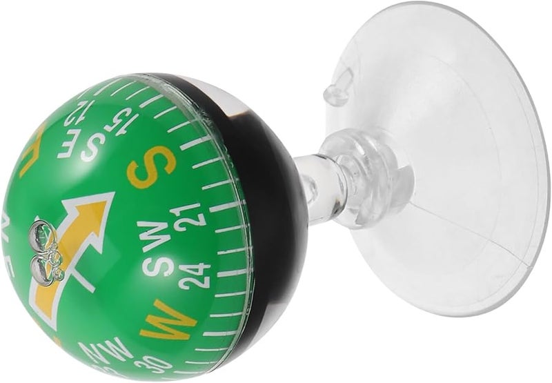 38mm Plastic Car Dashboard Ball Compass with Suction Cup for Vehicle Boat Navigation - Image 1