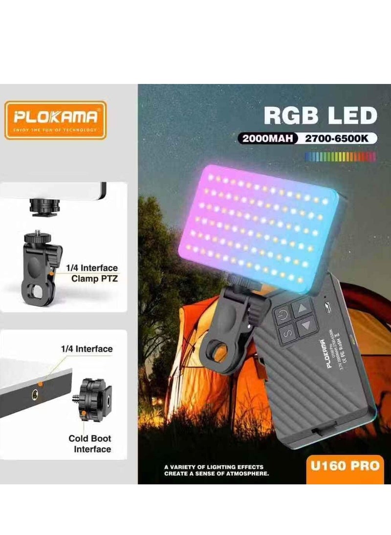 PLOKAMA - Selfie Lighte - 90 LED Video, 2700-6500K 3 Light Modes, Brightness Levels RA95+, 2000 mAh Battery Mobile Phon Lighte with Clip Phone Holder Selfie Light for Phone/Tablet/Laptop, Zoom TikTok - Image 1