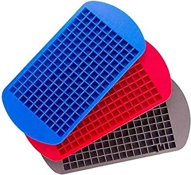 Ice Cube Tray Mini Ice Cubes Tray Silicone Cubes Ice Tray ice lattice small Cubes160 Molds for Kitchen Bar Party Drinks Color random