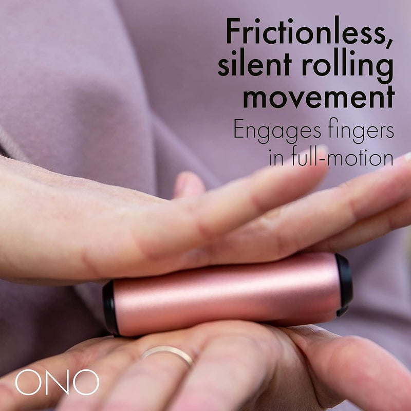 ONO Roller - Handheld Fidget Toy for Adults | Help Relieve Stress, Anxiety, Tension | Promotes Focus, Clarity | Compact, Portable Design (Full Size/Aluminum, Rose Gold) - Image 4