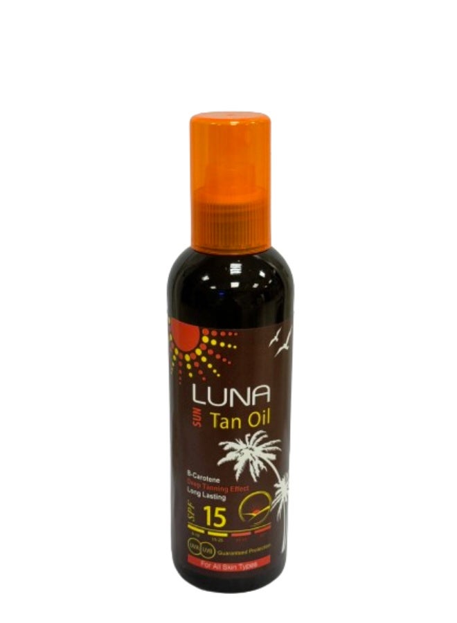 لونا زيت تسمير البشرة بعامل حماية 15 – 200 مل - Image 1