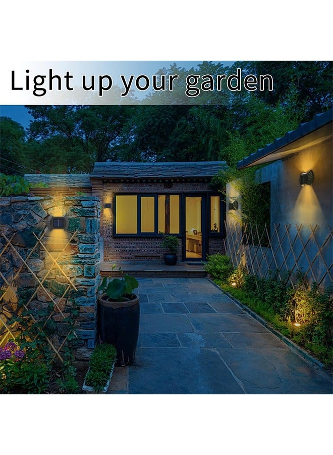 أربعة في الهواء الطلق الطاقة الشمسية مصباح الجدار ، والطاقة الشمسية مصباح الجدار ، مصباح الجدار للماء آمنة مع جهاز استشعار الحركة ، الجدار شنقا مصباح الشرفة ، سياج ، حديقة ، الباب الأمامي ، قناة - Image 4