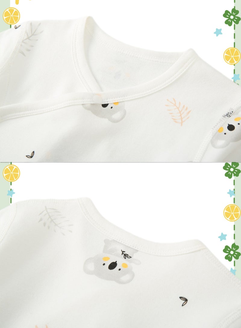 Baby Bodysuit with Side Snap - 100% Cotton, Long Sleeve, Koala Print, Ultra Soft Knit, For 3-18 Months - Image 5