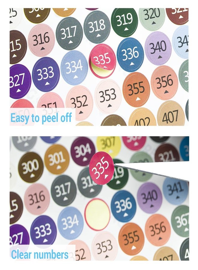 forever young Diamond Painting Labels as Diamond Painting Accessories for Diamond Art Storage, 447 Color Number Label Stickers for Jars with Blank Label and Wax(1 Set) - Image 5