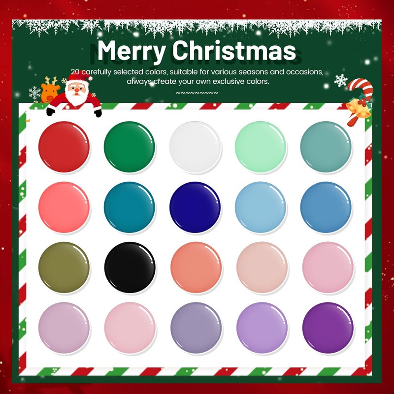 JODSONE 23 PCS Gel Nail Polish Set with Base Glossy and Matte Top Coat Multicolored Gel Nail Long Lasting Suitable for All Seasons - Image 3