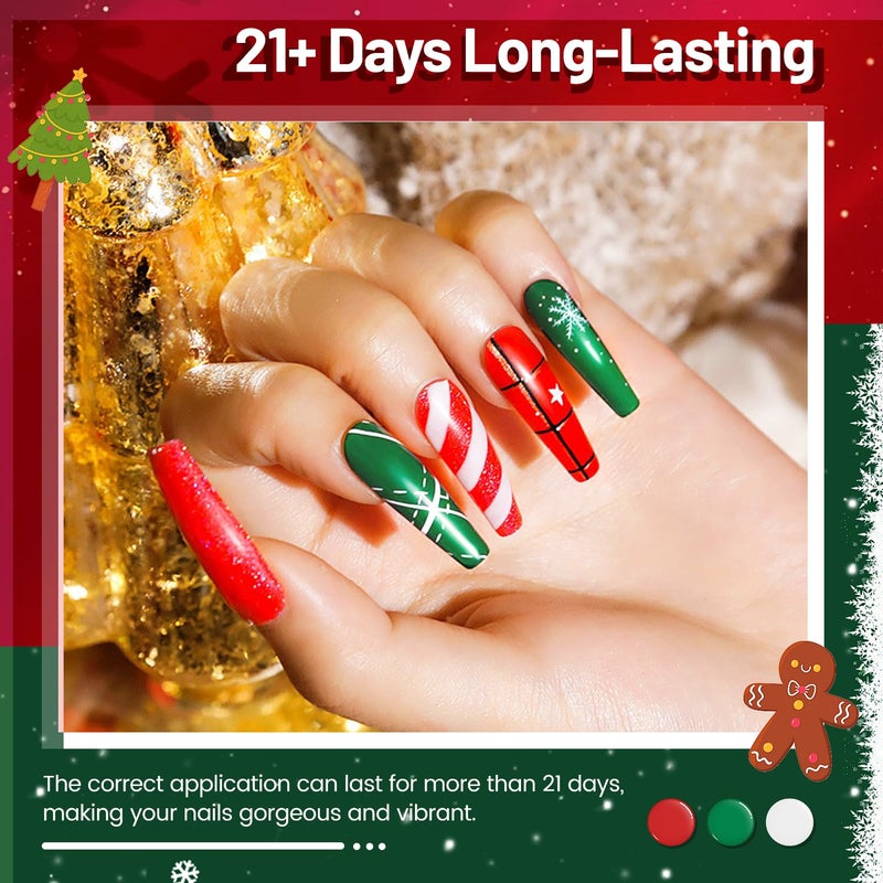 JODSONE 23 PCS Gel Nail Polish Set with Base Glossy and Matte Top Coat Multicolored Gel Nail Long Lasting Suitable for All Seasons - Image 4