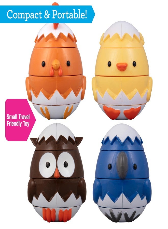 Svan Egg Stacking & Sorting Animals, Mix & Match Adorable Hatching Friends- 4 Different Animals- Creative, Educational & Imaginative Hands On Building Toys- for Baby Toddler Kids Gift- Chick Owl Duck Bird - Image 4