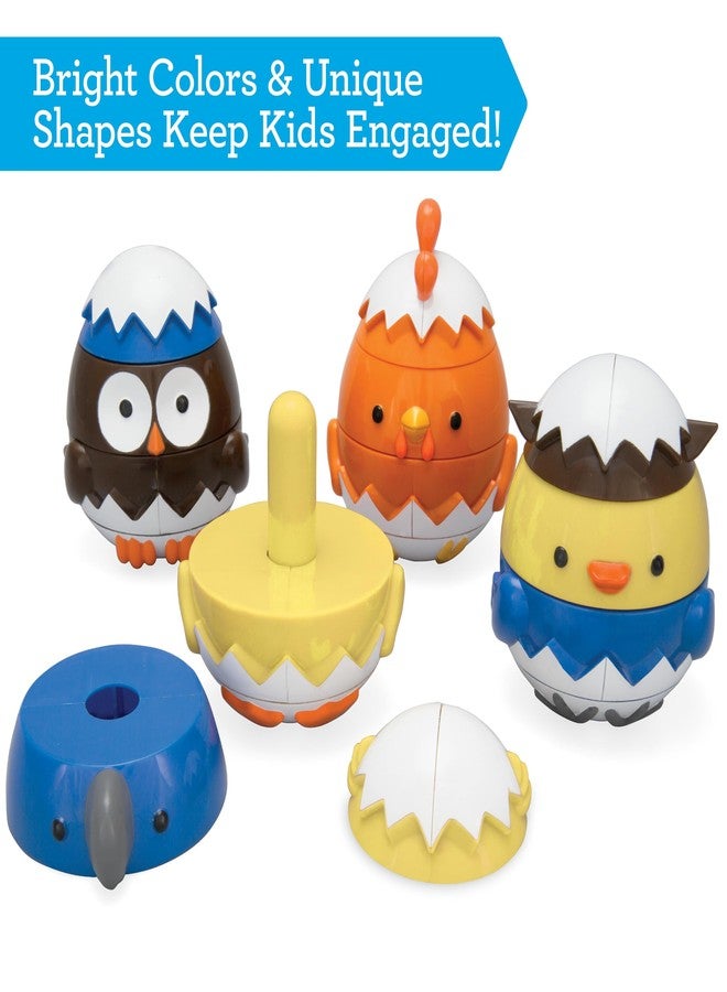 Svan Egg Stacking & Sorting Animals, Mix & Match Adorable Hatching Friends- 4 Different Animals- Creative, Educational & Imaginative Hands On Building Toys- for Baby Toddler Kids Gift- Chick Owl Duck Bird - Image 3