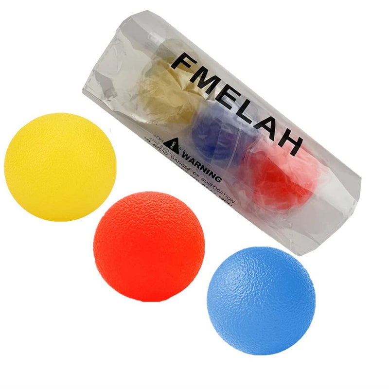 FMELAH 3 Resistance Levels Hand Exercise Balls, Stress Balls for Adults, Squeeze Balls for Physical Therapy, Hand Grip Strength Trainer Hand Squeezers for Strength, Wrist Forearm Finger Exerciser - Image 4