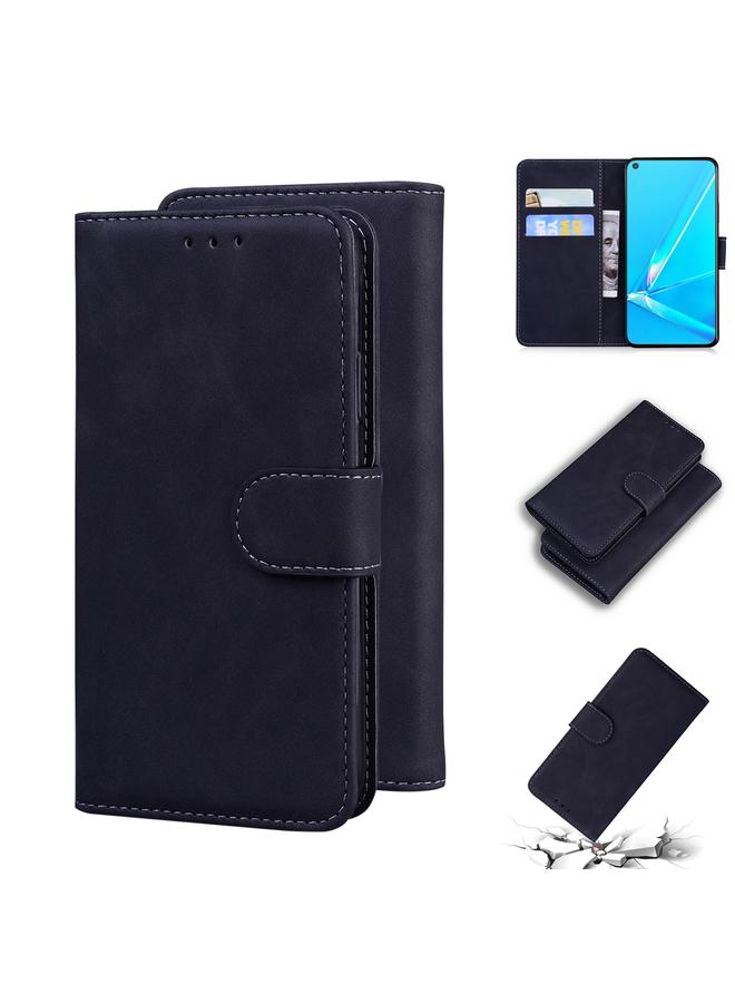 S-TOP Case For OPPO A52/A92/A72 Skin Feel Pure Color Flip Leather Phone Case - Image 1