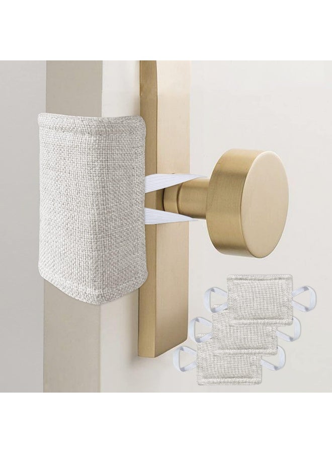 warmtone Door Silencer Quiet Door Closer Cushion, Padded Door Latch Cover for Nursery, Baby, Light Sleepers Noise Reduced Prevent from Locking for Toddler Safety - 4 x 3 inch, Natural Colored, Pack-3 - Image 5