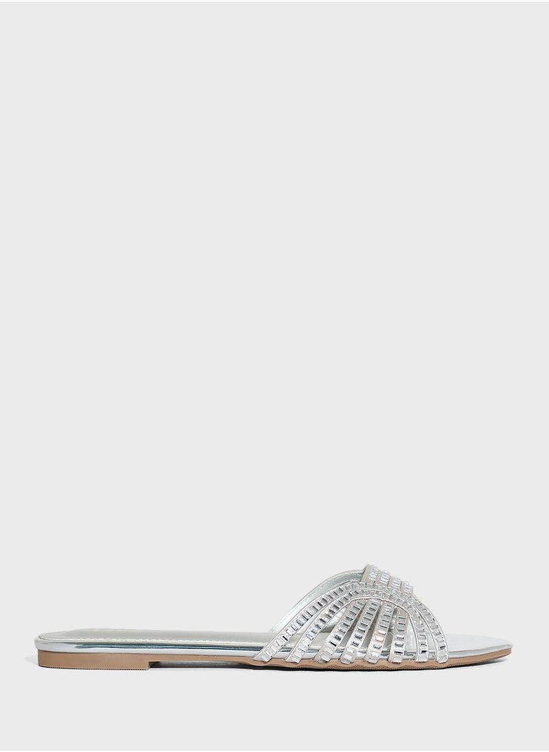 Ella Limited Edition Embellished Flat Sandal  - Image 1