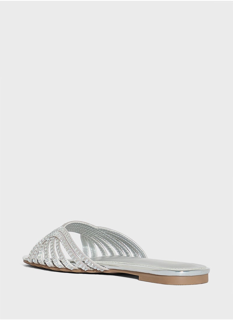 Ella Limited Edition Embellished Flat Sandal  - Image 3