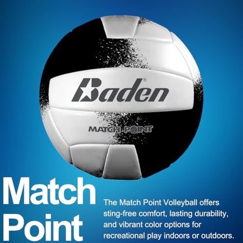 Baden Match Point Cushioned Synthetic Leather Volleyball | Official Size 5 | Ideal for Outdoor Recreation, Backyard Play, and College Camps | Suitable for All Ages - Image 2