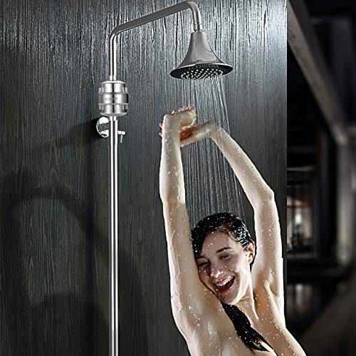 GOGOUP Shower Filter for Hard Water, Built in Replaceable 15 Stage Shower Head Filter Cartridge Universal Transform Itching Eczema & Acne into Glowing Hair Nails & Skin Fast- Chrome - Image 3