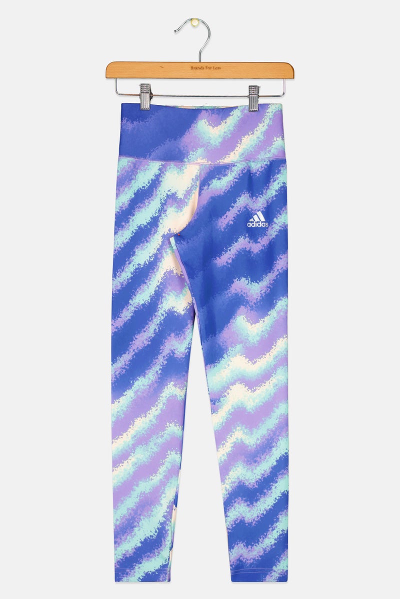 Adidas Kids Girl Tight Fit Training Leggings, Multicolor - Image 2