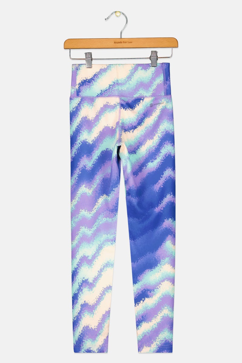 Adidas Kids Girl Tight Fit Training Leggings, Multicolor - Image 3