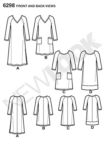NEW LOOK U06298A Misses' Knit Dress Sewing Template - Image 2