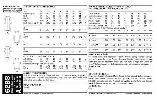 NEW LOOK U06298A Misses' Knit Dress Sewing Template - Image 4