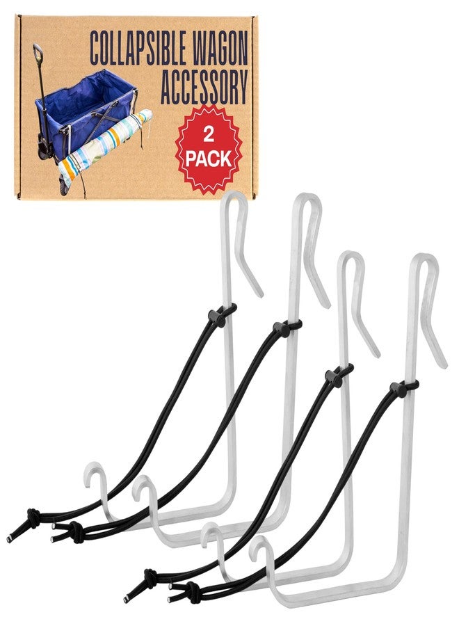 Kalinar Extra Large Wagon Hooks for Camp Chairs and Umbrellas – Heavy Duty Wagon Accessories for Beach Trips, Camping, Sports Events, Travel, and Stroller Wagons (2 Pack) - Image 1