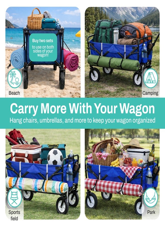 Kalinar Extra Large Wagon Hooks for Camp Chairs and Umbrellas – Heavy Duty Wagon Accessories for Beach Trips, Camping, Sports Events, Travel, and Stroller Wagons (2 Pack) - Image 2