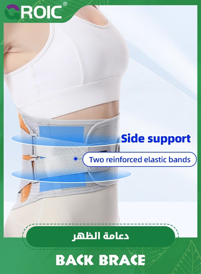 GROIC Self Heating Waist Protection,Back Braces for Lower Back Pain Relief with 4 Stays,Breathable Back Support Belt with 3 gaskets,Sports Protective Equipment  - Image 4