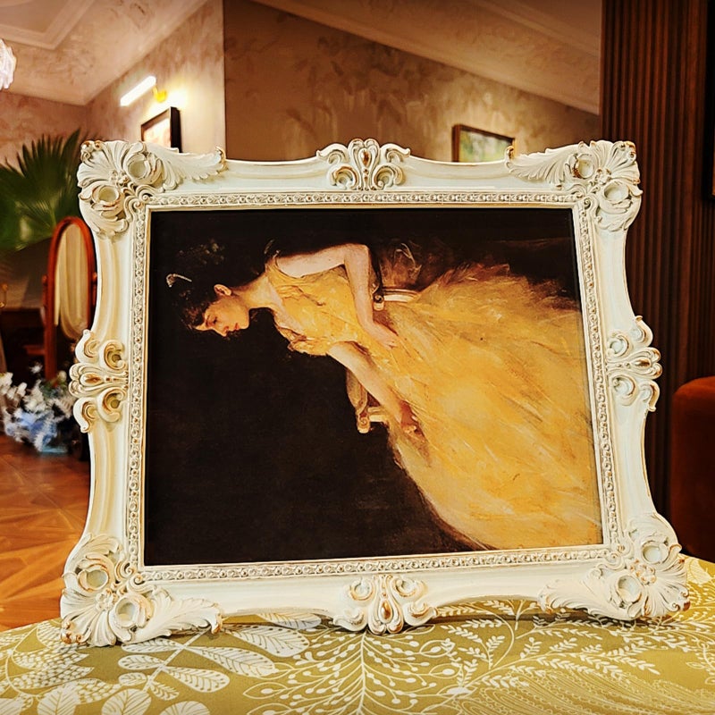 CISOO 8x10 Vintage Picture Frame Antique Ornate White and Gold Photo Frame  for Table Top and Wall Display  Decorative Floral Design Retro Home Decor  Photo Gallery Art - Image 3
