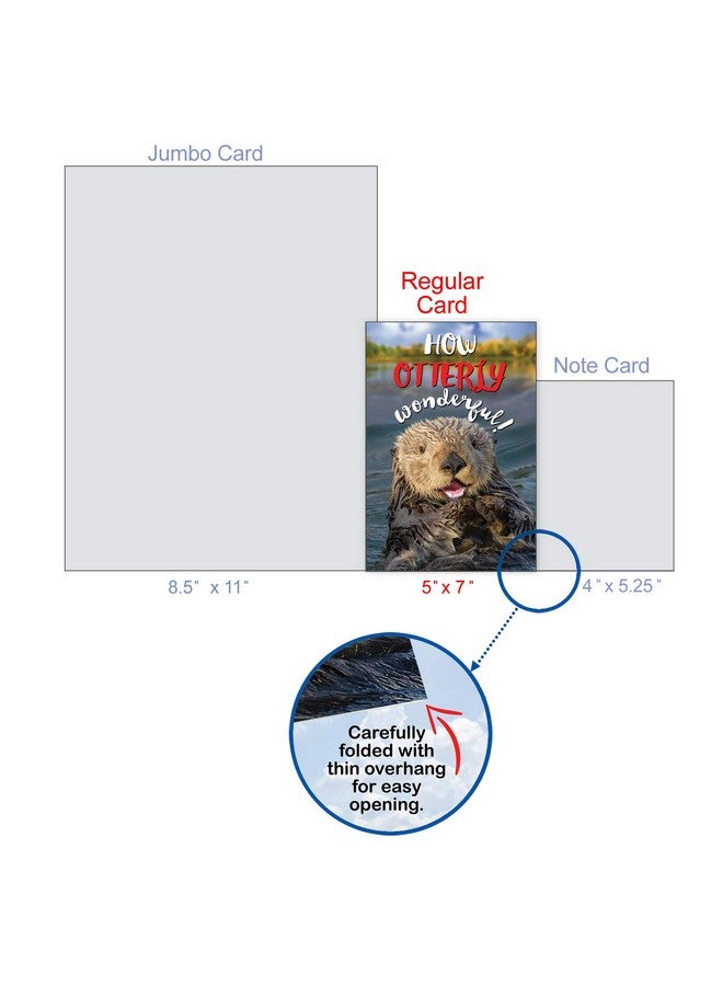 NobleWorks - Fun Congratulations Card with Envelope - Congrats Humor, Encouragement Greeting - Otterly Awesome C6574FCGG - Image 4