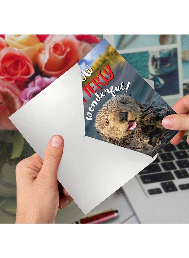 NobleWorks - Fun Congratulations Card with Envelope - Congrats Humor, Encouragement Greeting - Otterly Awesome C6574FCGG - Image 5