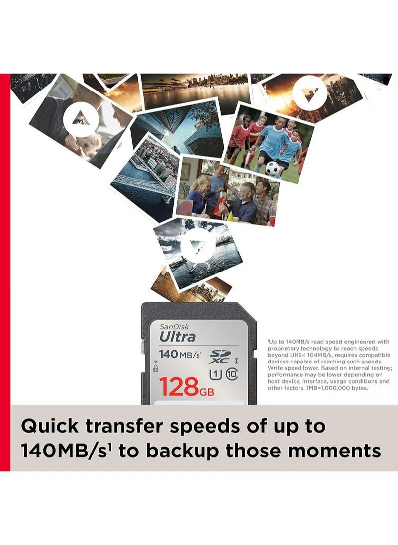 Sandisk Ultra SDXC UHS-I Card Speed Upto 140 MB/s 128 GB  - Image 4
