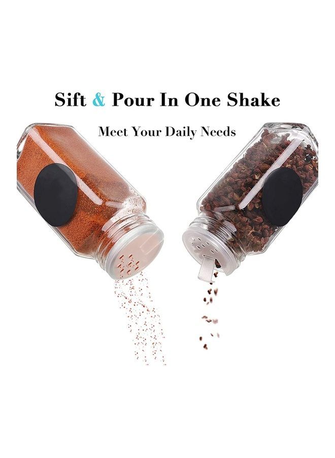 NIBEMINENT 24-Piece Glass Spice Jar Set Multicolour 4ounce - Image 5