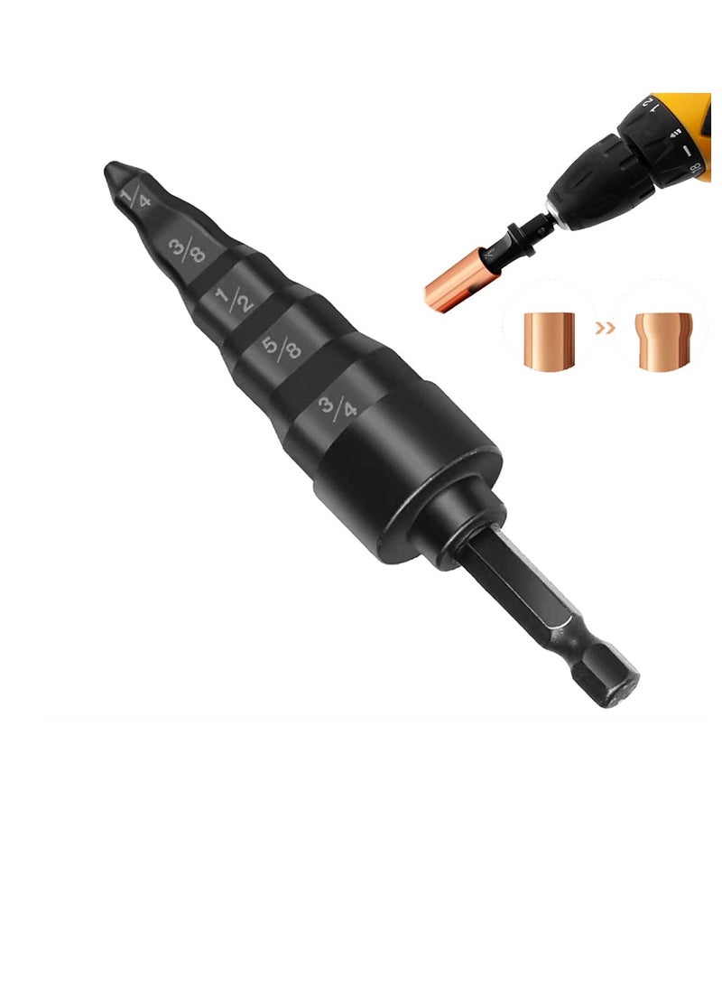 Yakumuz HVAC Repair Tool, Yakumuz Swage Tube Expander 5 in 1 Air Conditioner Copper Pipe Expander Swaging Drill Set Copper Tubing Tool with 1/4, 3/8, 1/2, 5/8, 3/4 Bits - Image 1