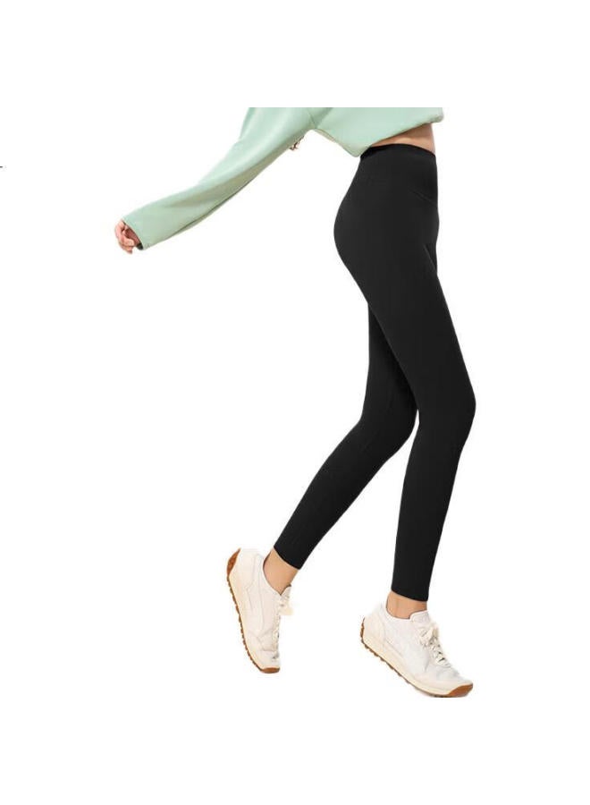 VVC Shark Pants Women'S High Waist Tummy Control Lifting Leggings Yoga Pants Obsidian Black (320G Plus Velvet) L - Image 2