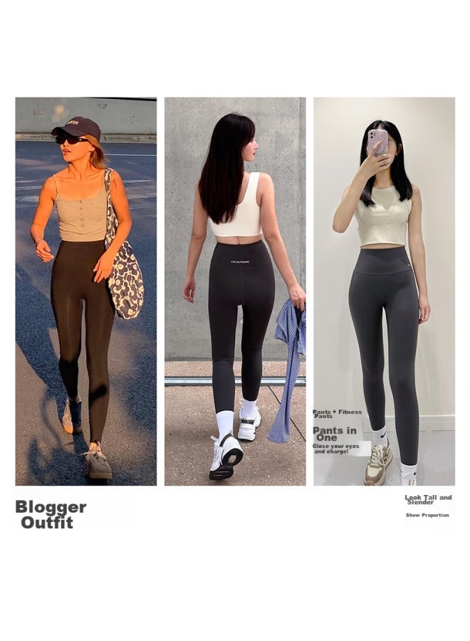 Vvc Shark Pants Women's High Waist Tummy Control Lifting Leggings Yoga Pants Obsidian Black L - Image 1