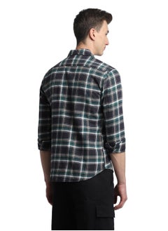 Dennis Lingo Green Casual Shirt for Men - Slim Fit, Cotton  - Image 3