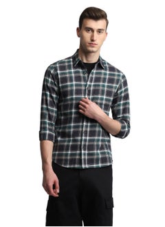 Dennis Lingo Green Casual Shirt for Men - Slim Fit, Cotton  - Image 2